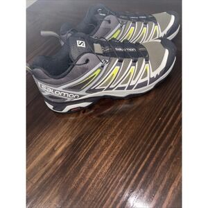 Salomon Men's Athletic Shoes in Gray with Yellow Accents
